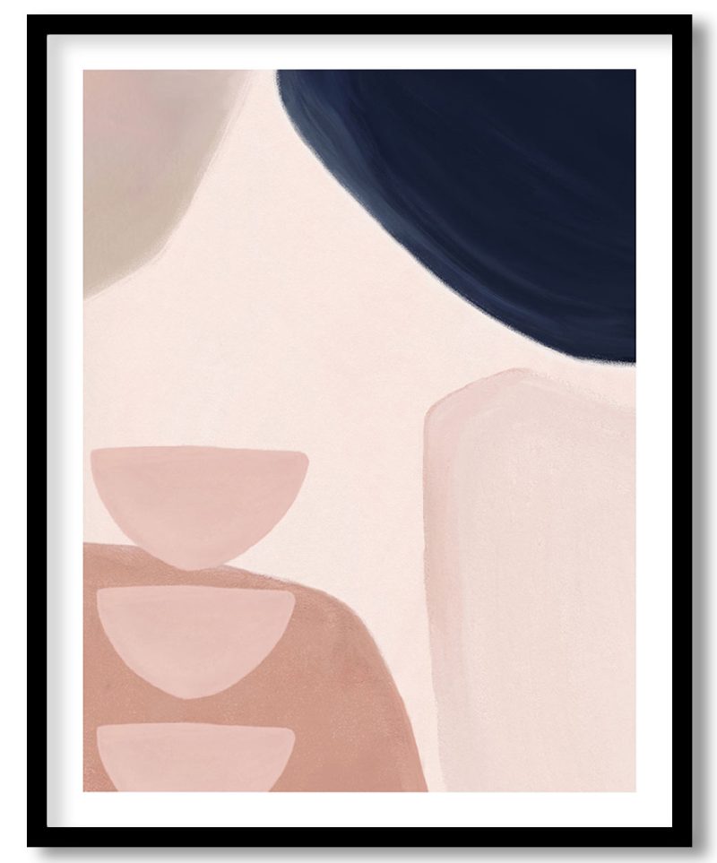 Trendy colorful watercolor abstract geometric figures