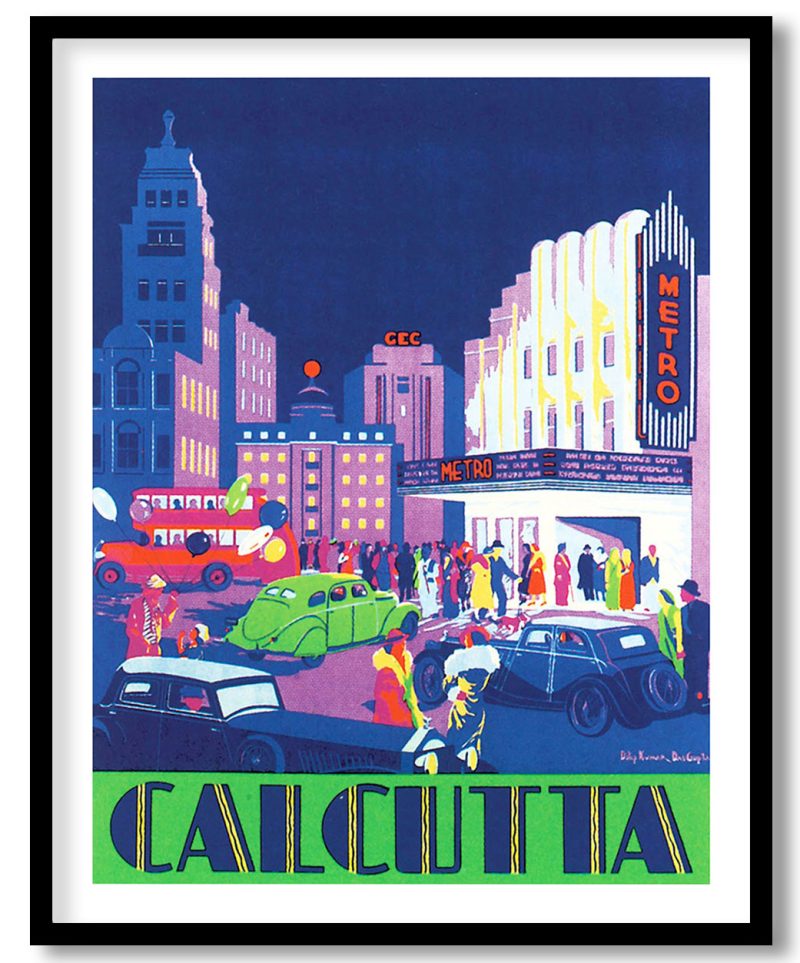 Calcutta, West Bengal, India - Vintage travel poster