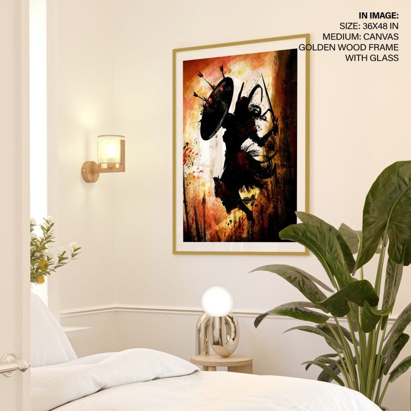 Abstract Warrior with Shield – Wall Hanging