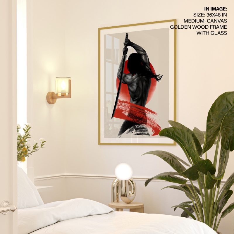 Oriental Samurai Red Sun – Wall Hanging