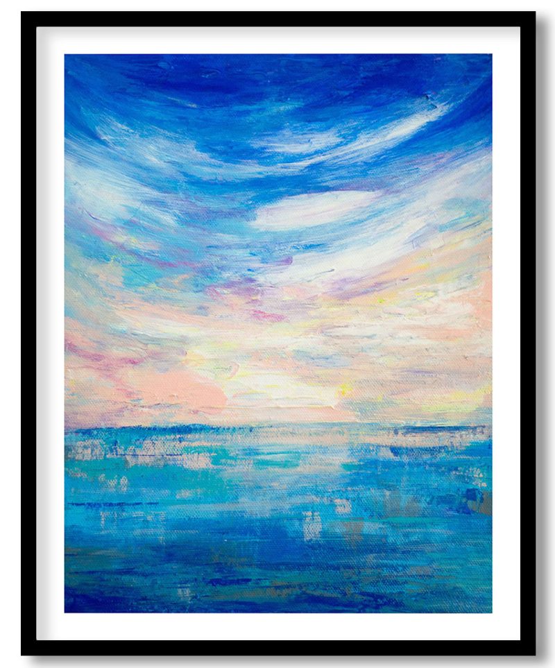 Tranquil ocean sky painting