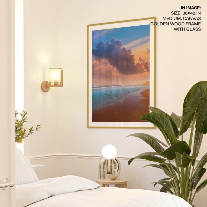 Nature Beach Ocean Sunset Clouds – Wall Painting