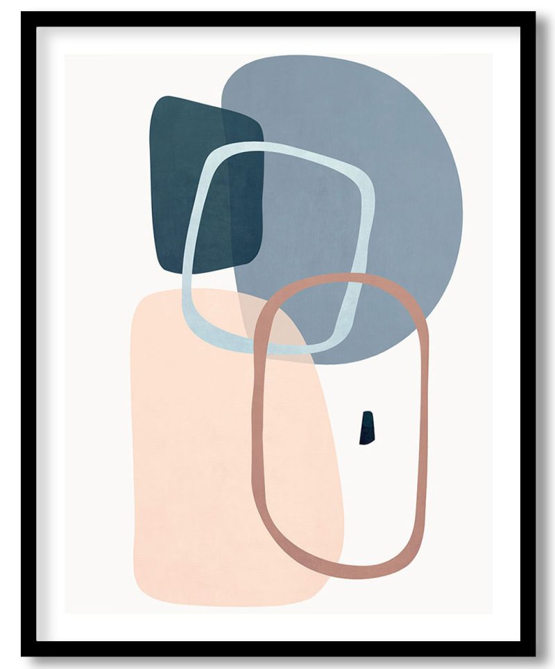 Abstract modern minimalistic trio geometrical figures