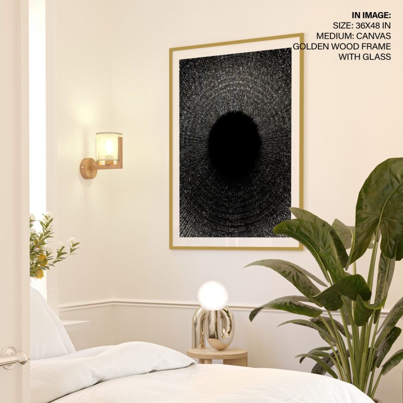 Abstract Black Void Radial Lines – Wall Hanging