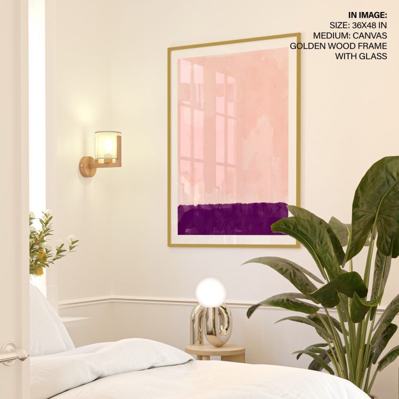 Abstract Pink Purple Color Blocks – Wall Decor