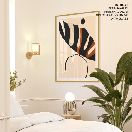 Abstract Organic Shapes Black Circle – Home Decor