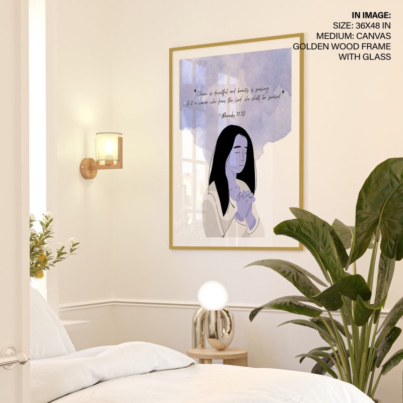 Charm is deceitful and beauty is passing, But a woman who fears – Wall Hanging