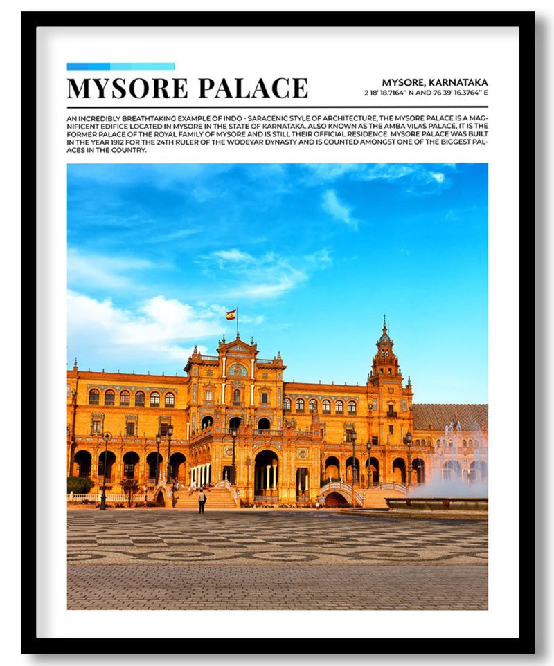 Mysore Palace, India pantone poster
