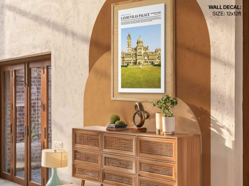 Framed Art | Laxmi Vilas Palace, India pantone poster | 50+ Frame