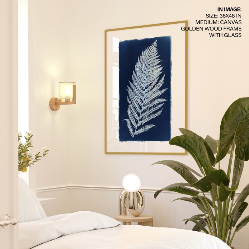 Botanical Blue Fern Frond – Wall Art
