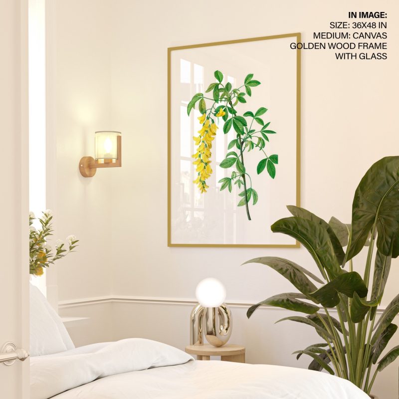Botanical Cascading Yellow Flowers – Wall Painting