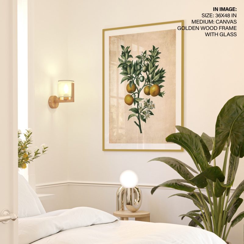 Botanical Orange Branch with Oranges – Wall Decor