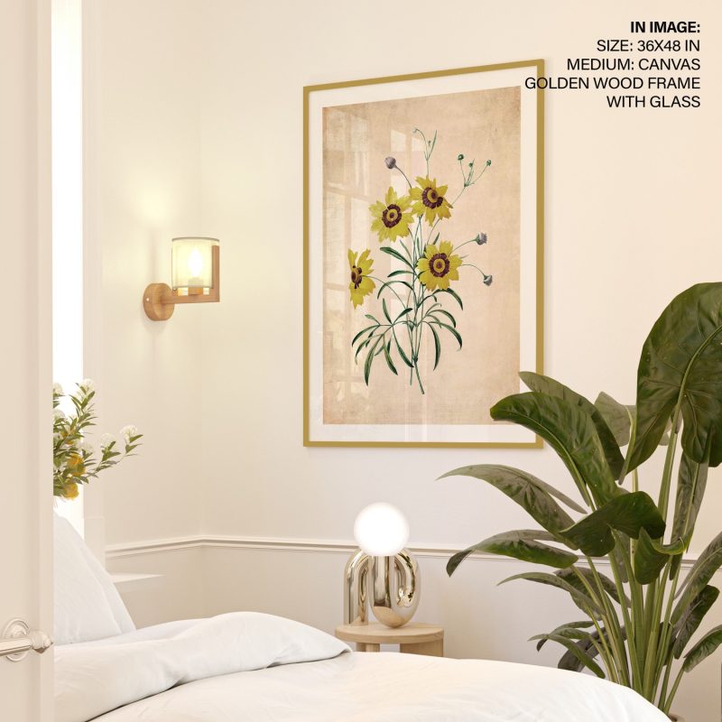 Botanical Vintage Yellow Flowers – Wall Decor