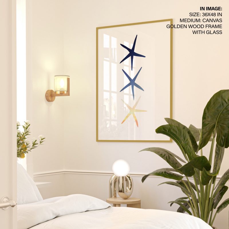Minimalist Three Gradient Starfish – Wall Decor