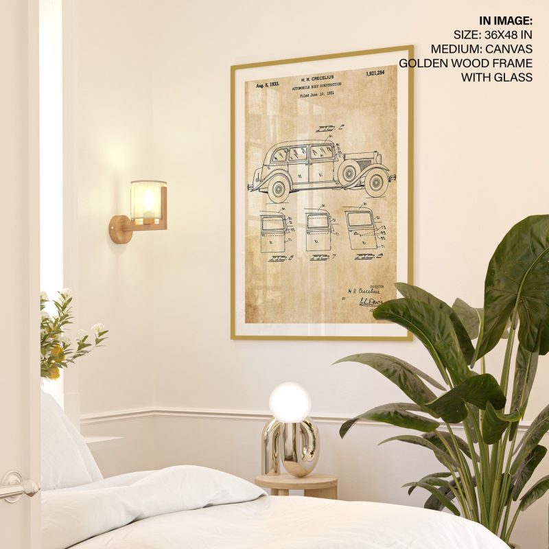 Industrial Automobile Body Construction Patent – Wall Art