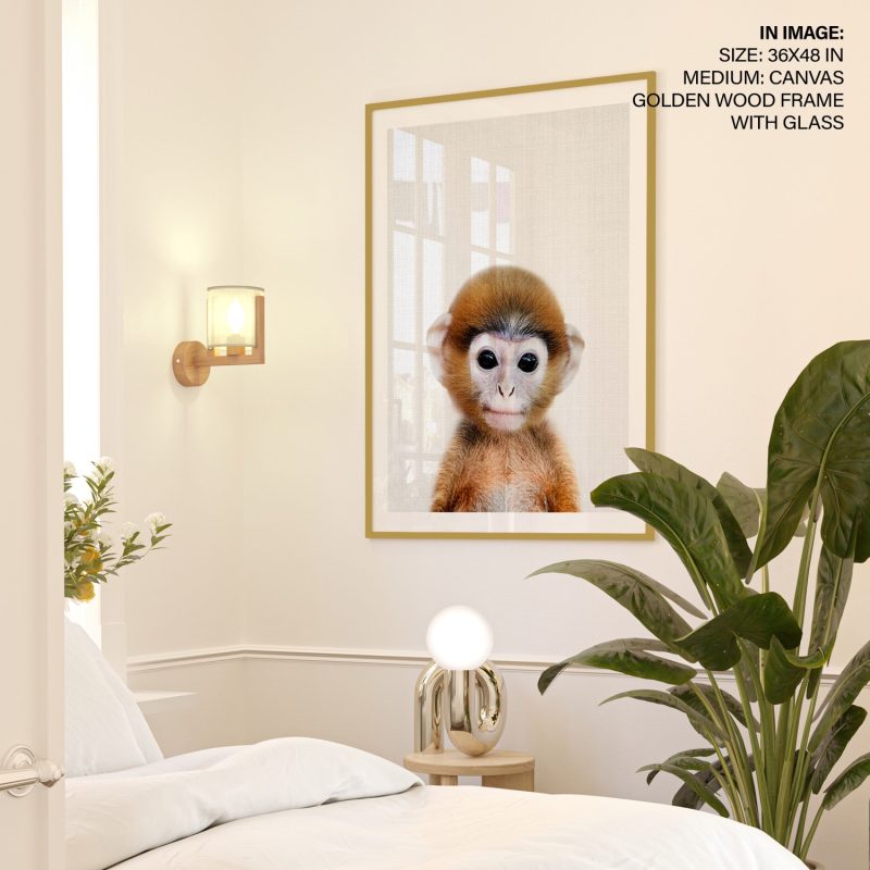 Nature Close-up Baby Monkey – Wall Art
