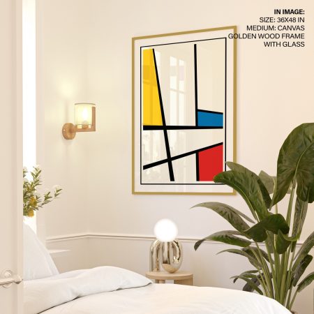 Abstract Geometric Shapes Primary Colors – Wall Painting
