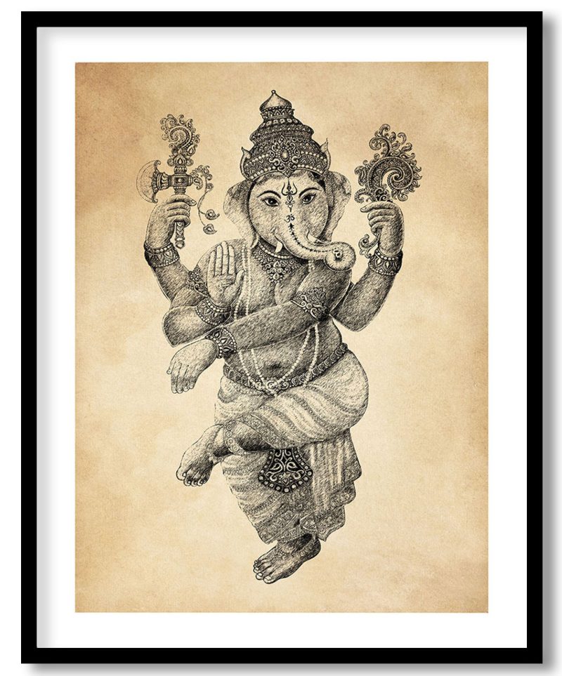 Vintage Ganpati sketch