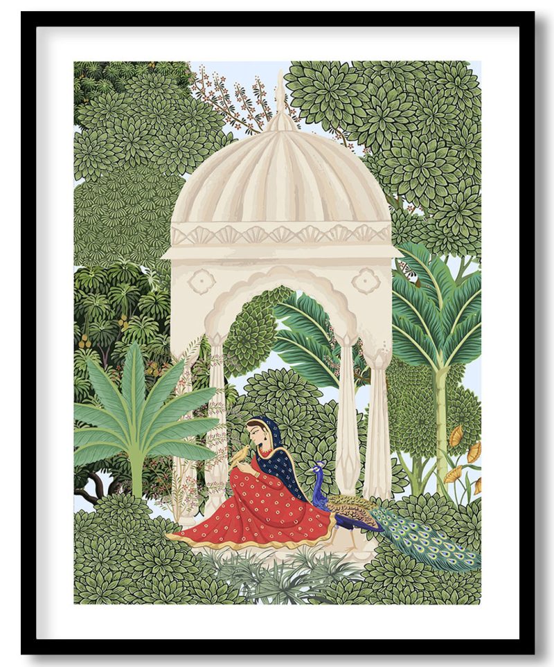 Gopi in pichwai garden