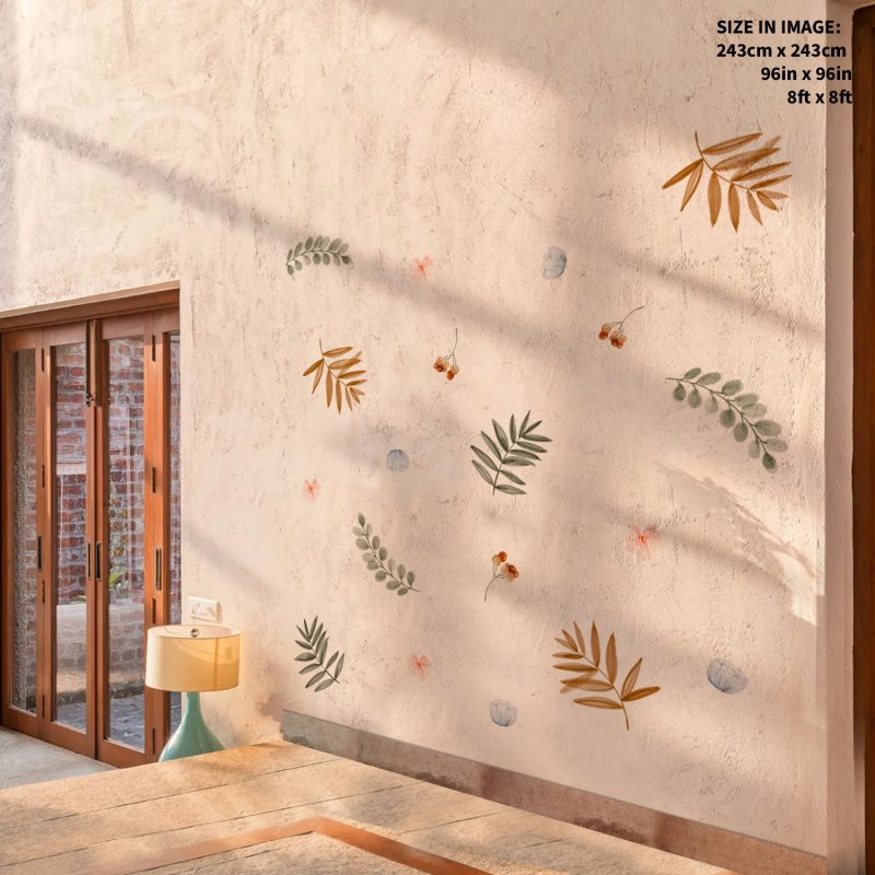 Elegant floral Pattern with simple leaves