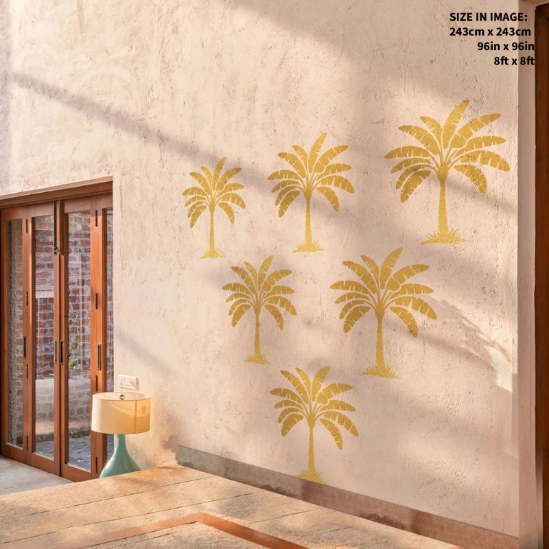 Coastal trees in golden foil