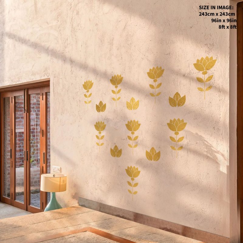 Sacred Lotus Pattern in gold