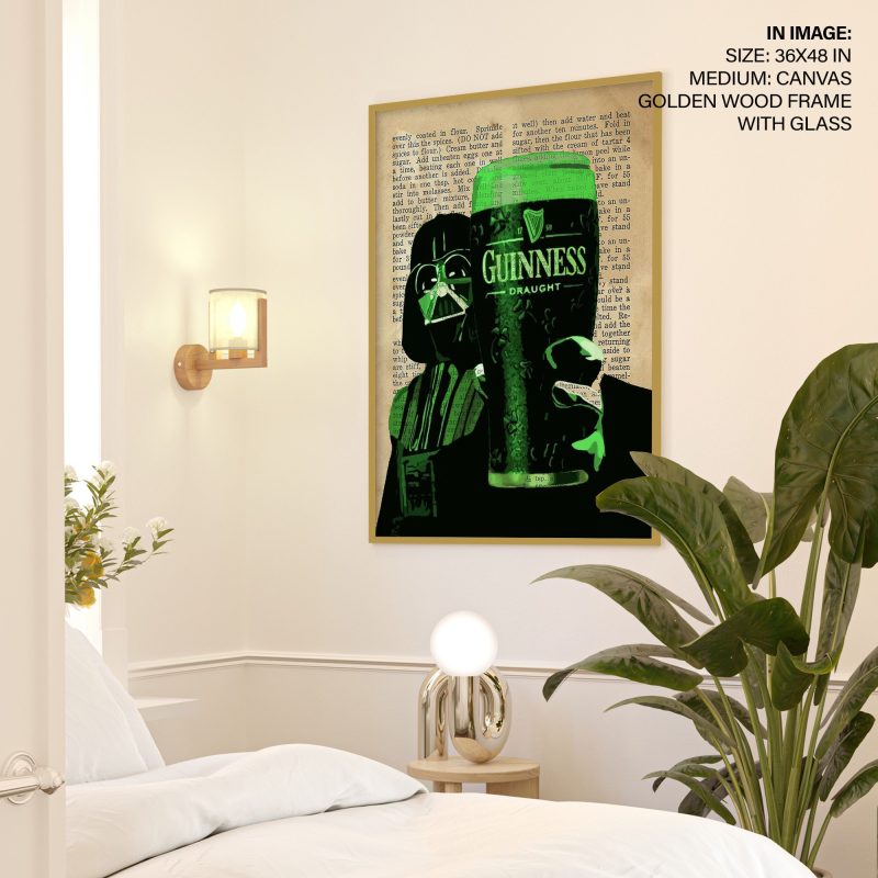 Contemporary Darth Vader Glowing Guinness – Wall Painting