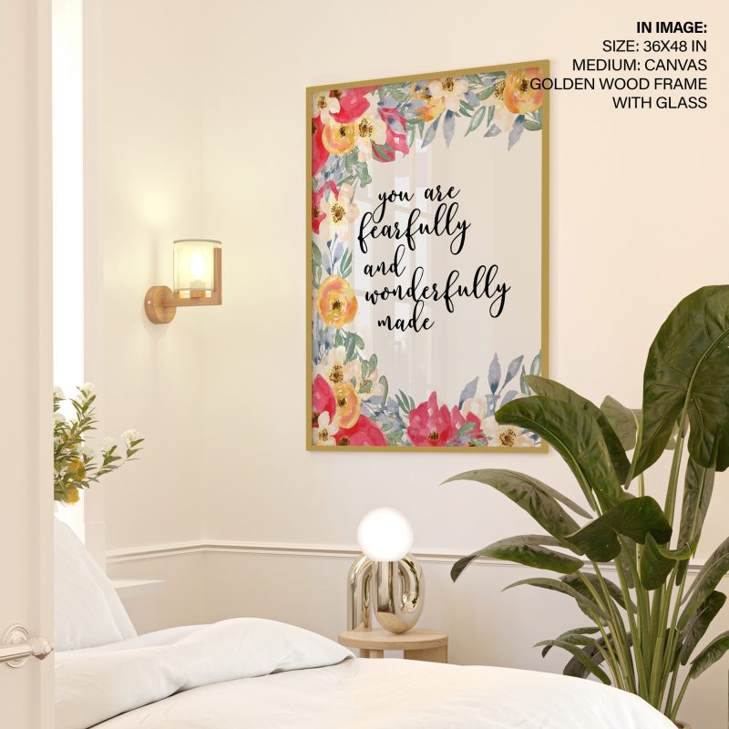 you are fearfully and wonderfully made - Inspirational Quote – Wall Art