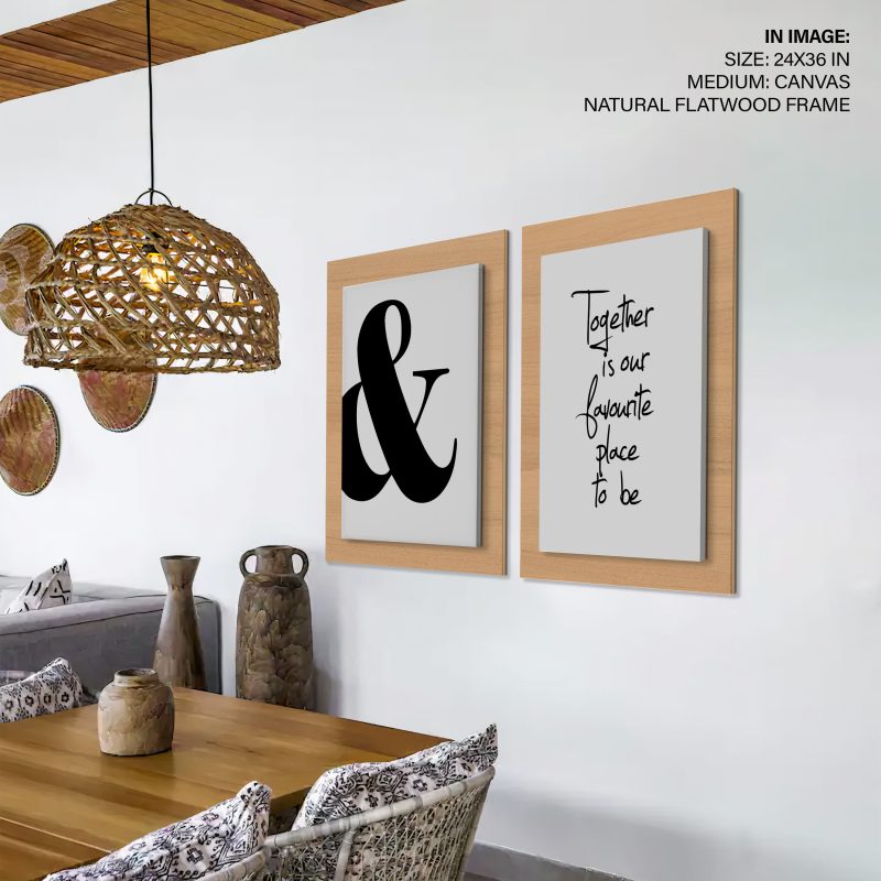 Together is our favourite place to be - Love Quote – Wall Art