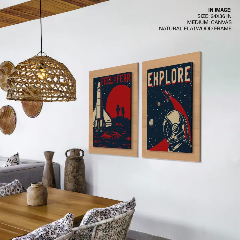 FEEL THE FEAR EXPLORE - Inspirational Quote – Wall Painting