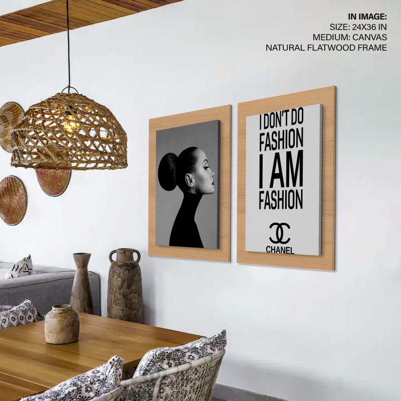 I DON'T DO FASHION I AM FASHION CHANEL - Chanel Fashion Quote – Home Decor