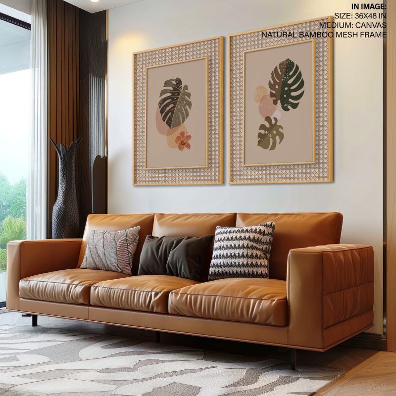 Botanical Monstera Abstract Hibiscus – Wall Decor