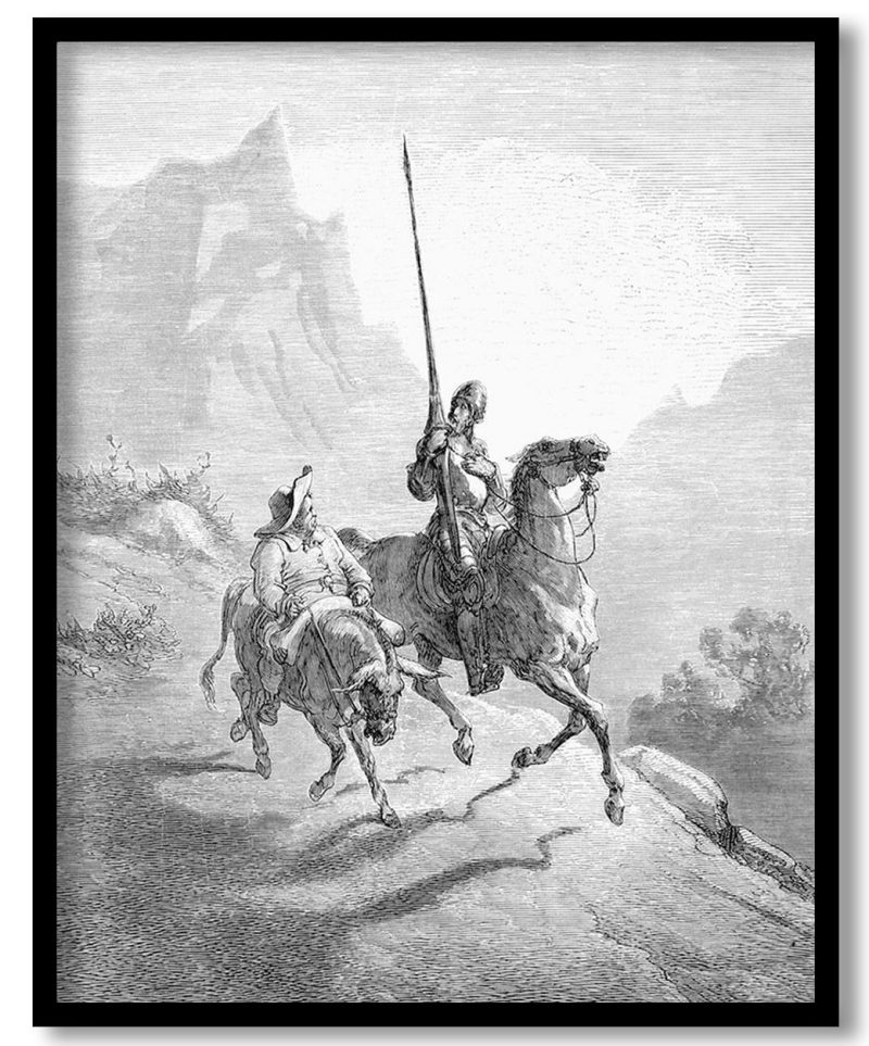 Don quixote and sancho setting out by Gustave Dore (1863)