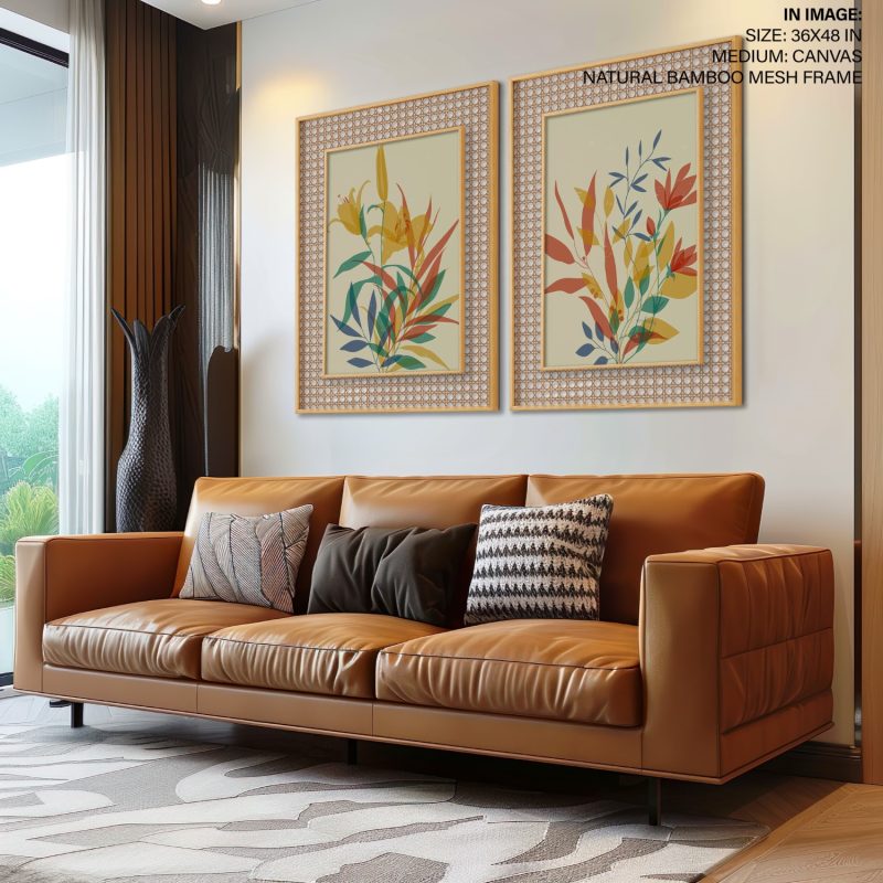Botanical Overlapping Flowers and Leaves – Wall Hanging