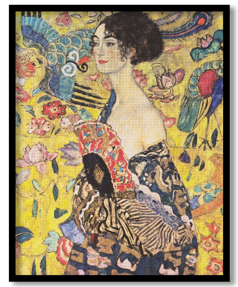 lady with fan by Gustav Klimt (1917 918)