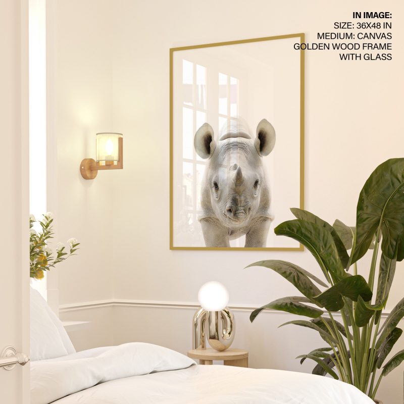 Nature White Baby Rhino – Home Decor
