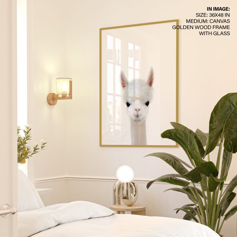 Minimalist Close-up Baby Alpaca – Wall Hanging