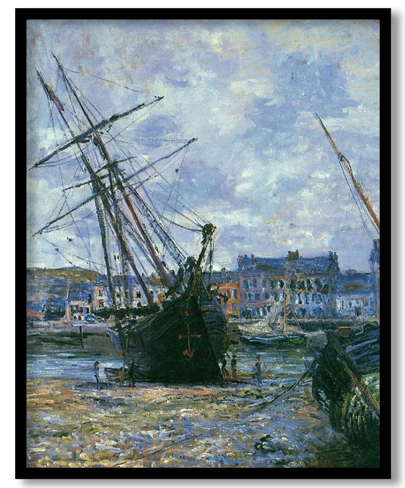 Boats Lying at Low Tide at Facamp by Claude Monet (1881)