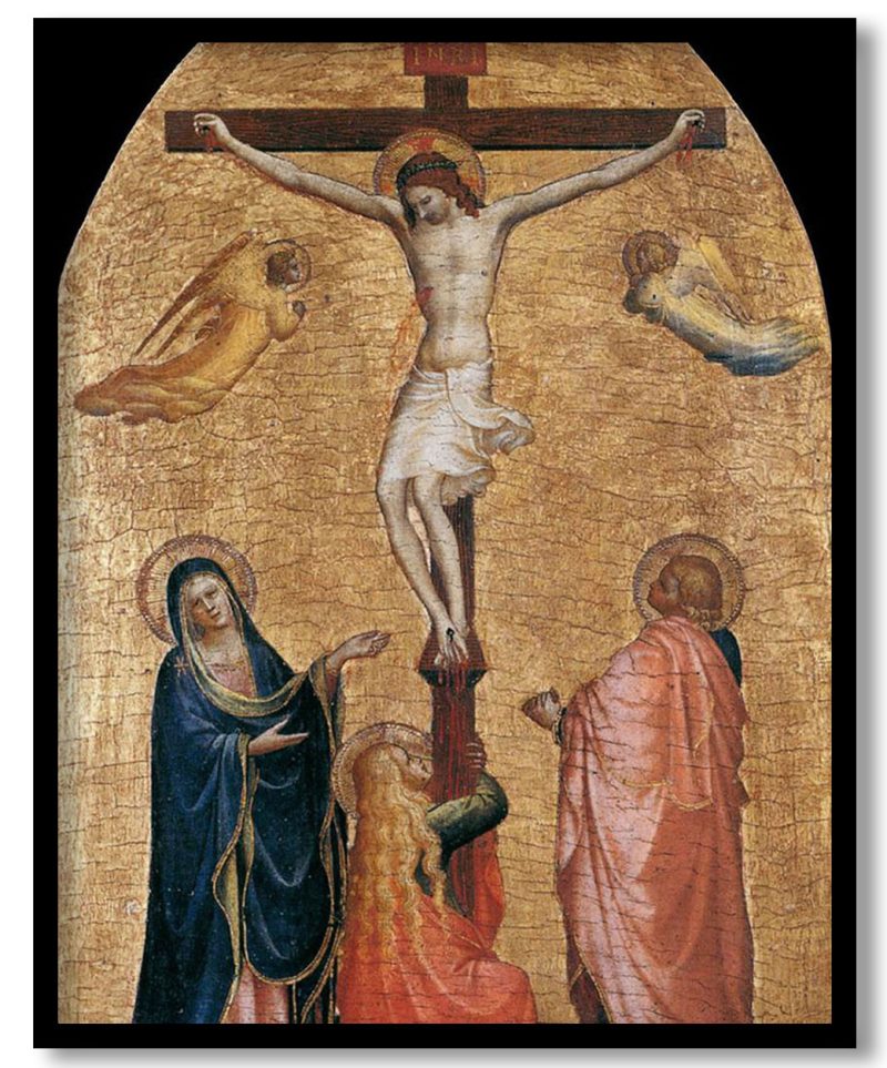 Crucifixion with the Virgin, John the Evangelist, and Mary Magdelene by Fra Angelico (1419-1420)