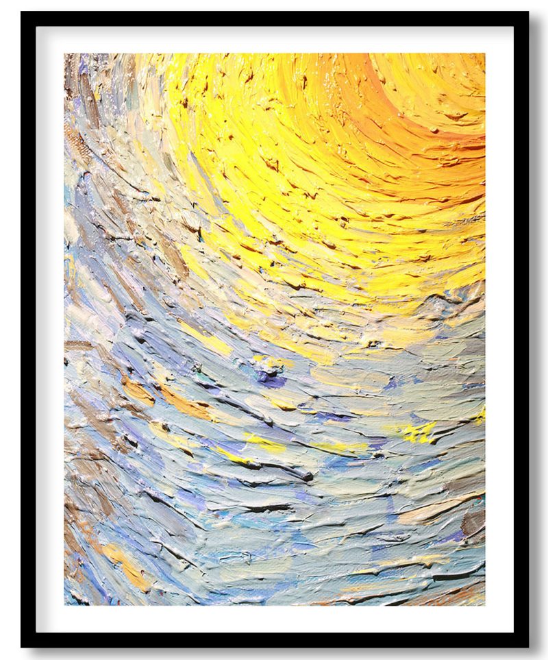 Abstract yellow sun sky landscape