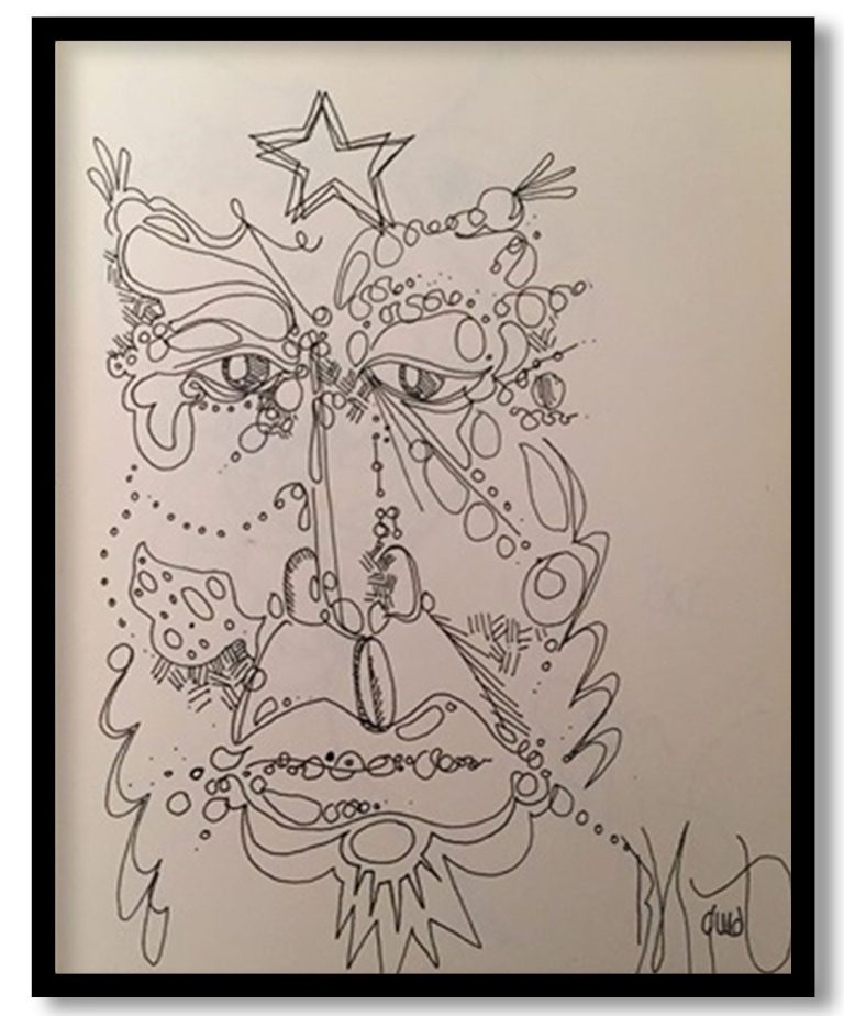 Wall Art | Head of a man crowned with a star by Jean Michel