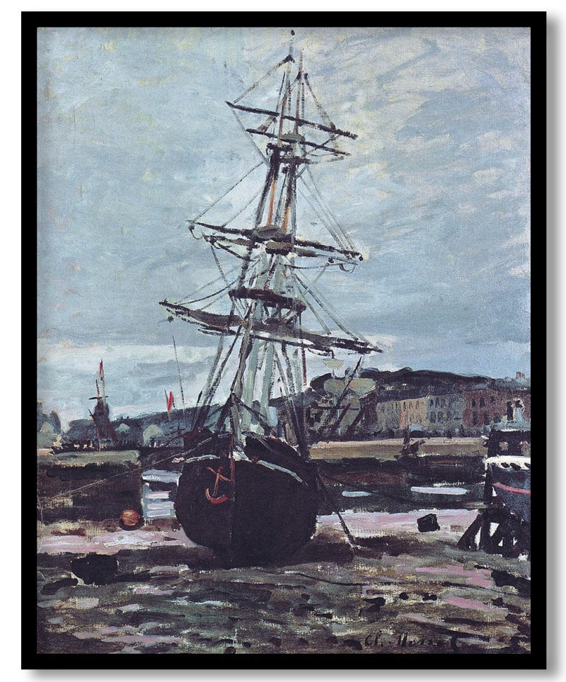 Gestrandetes Boot in Fecamp by Claude Monet (1868)