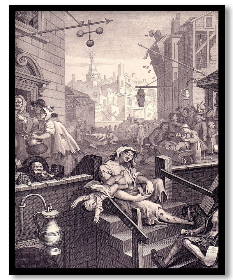 Gin Lane by William Hogarth (1750-1751)
