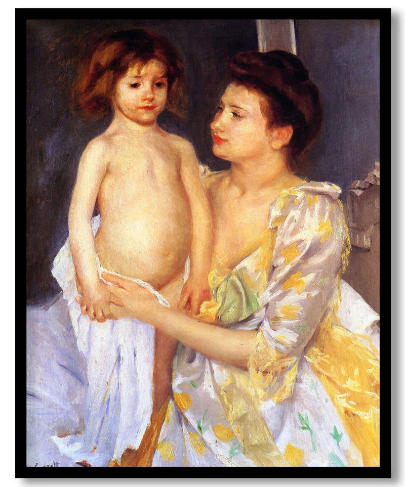 Jules Being Dried by His Mother by Mary Cassatt (1900)