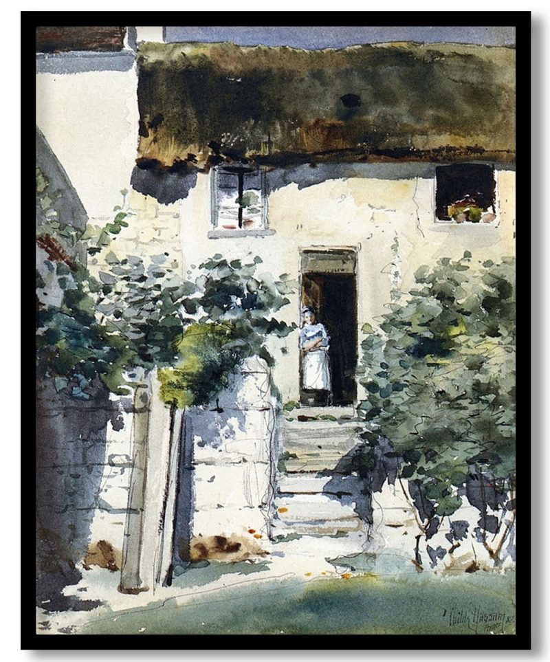 Girl in a Doorway by Childe Hassam (1883)