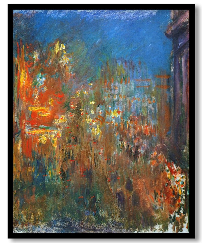 Leicester Square at Night by Claude Monet (1901)