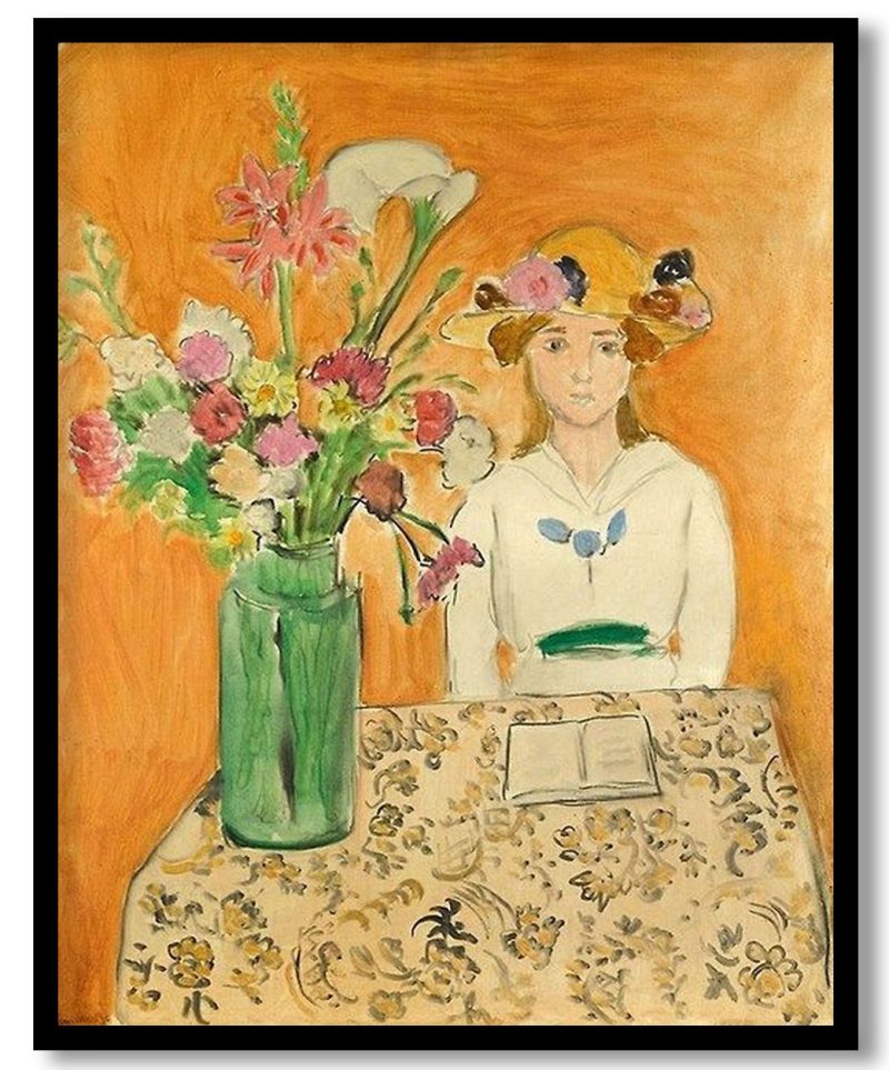 Girl in White with a Bouquet by Henri Matisse (1919)