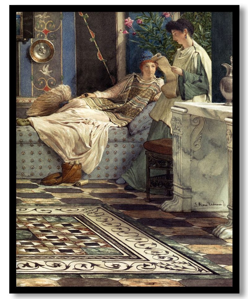 From An Absent One by Sir Lawrence Alma-Tadema (1871)