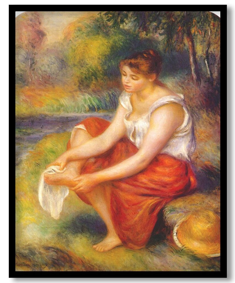 Girl Wiping Her Feet by Pierre-Auguste Renoir (1890)