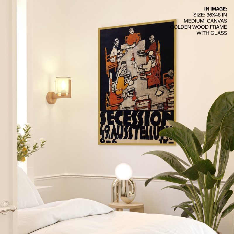 Poster for the Vienna Secession, 49th Exhibition, Die Freunde by Egon Schiele (1918)